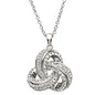 Sterling Silver Trinity Necklace With SW Crystals