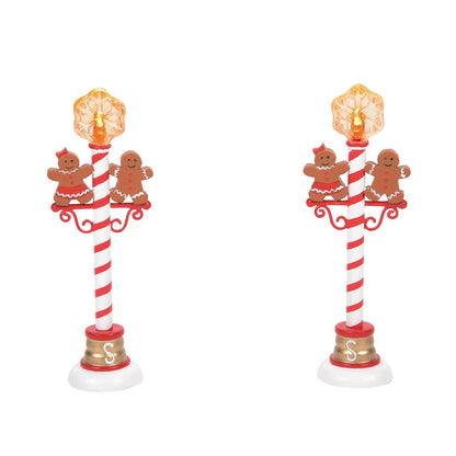 Gingerbread Street Lights - Set of 2 Village Accessory