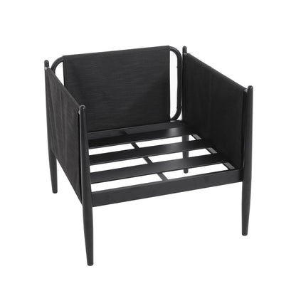 Dawson Outdoor Patio 2pcs Black Aluminum Club Chair Set with Water-Resistant