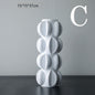 Special-shaped Ceramic Vase Three-piece Modern Minimalist Home Soft Decoration