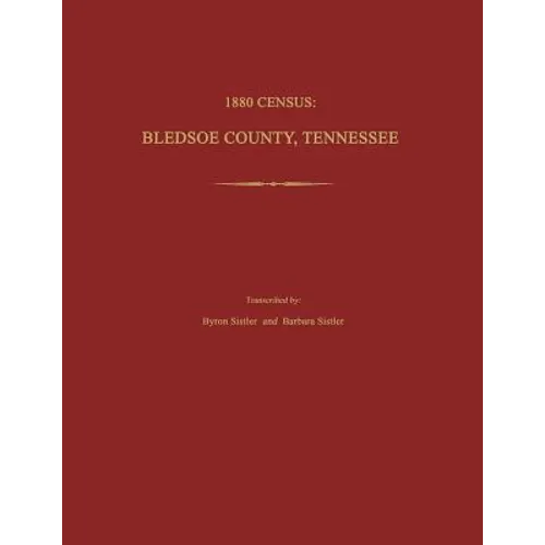 1880 Census, Bledsoe County, Tennessee - Paperback