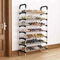 7-Tier Iron Shoe Rack – Space-Saving, Floor-Standing