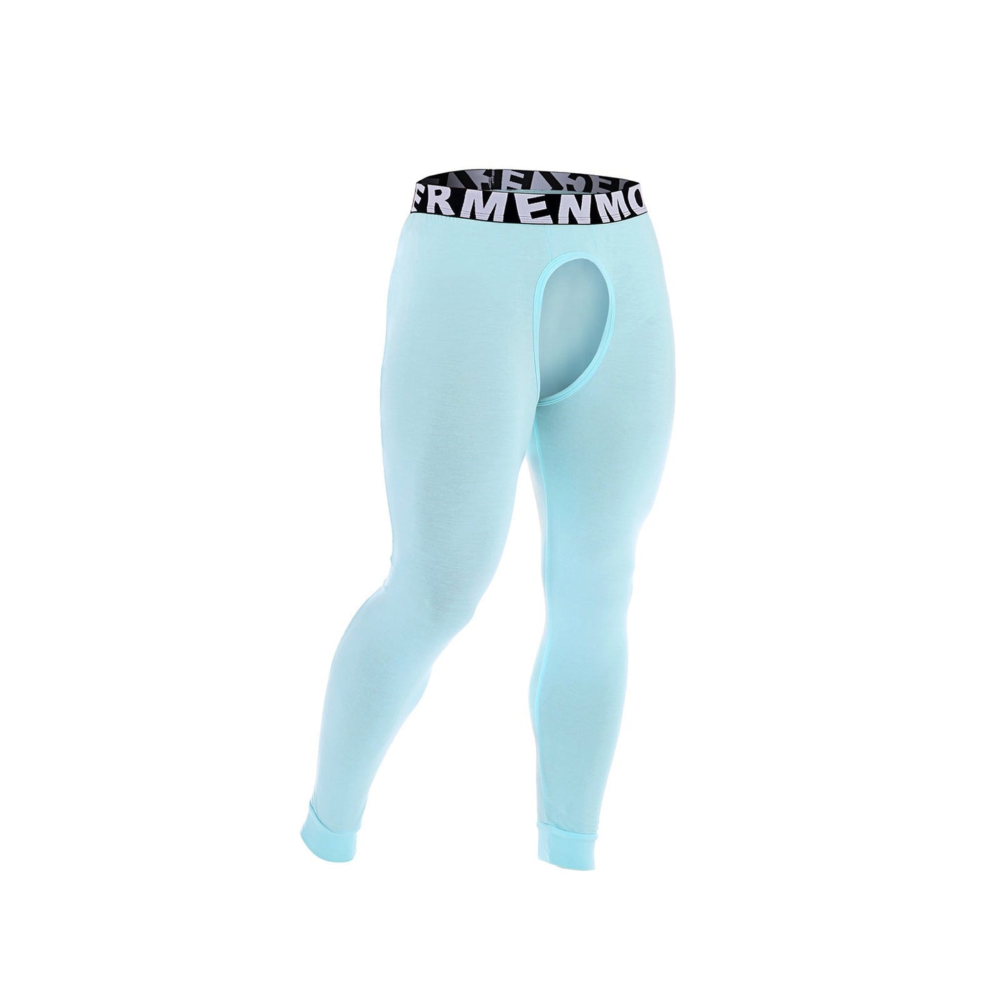 Men's Slim-fit Thermal Underwear Sexy Open-end Breathable Off-free Bottoming Long Pants