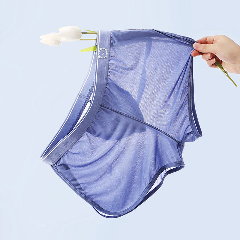 Men's Ice Silk Mesh Aro Pants Smooth Quick-Dry Cool Boxer Shorts