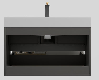 Alice - Bathroom Vanity With Sink, Wall Mounted, Floating