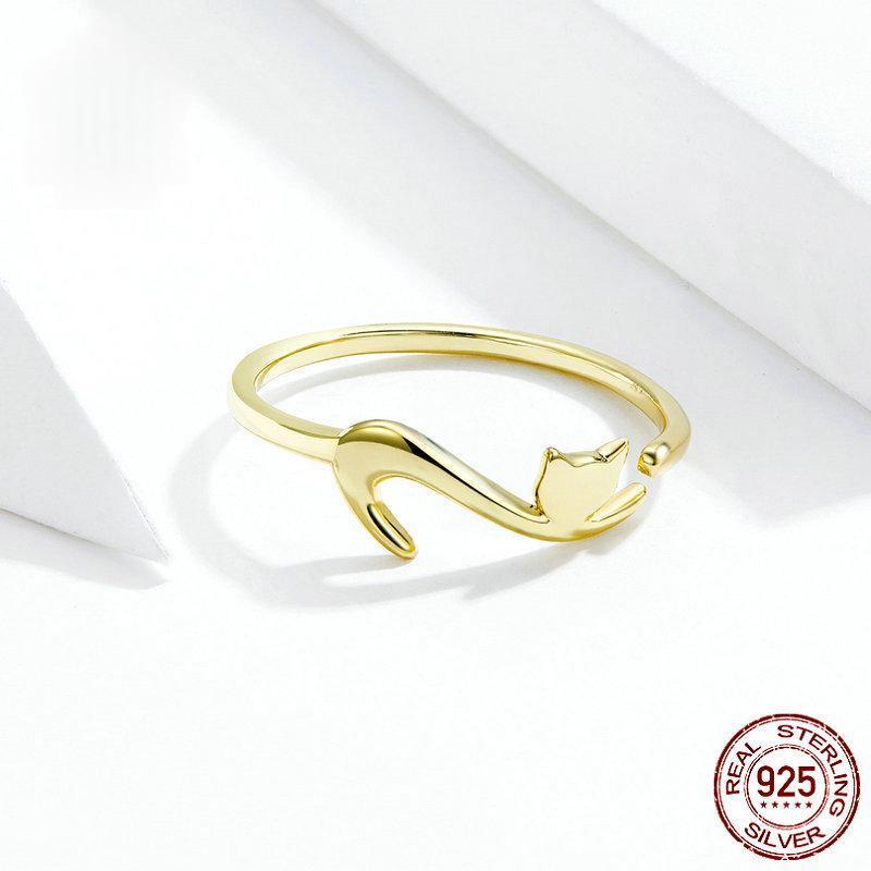 Fashionable And Minimalist Gold Open Ring