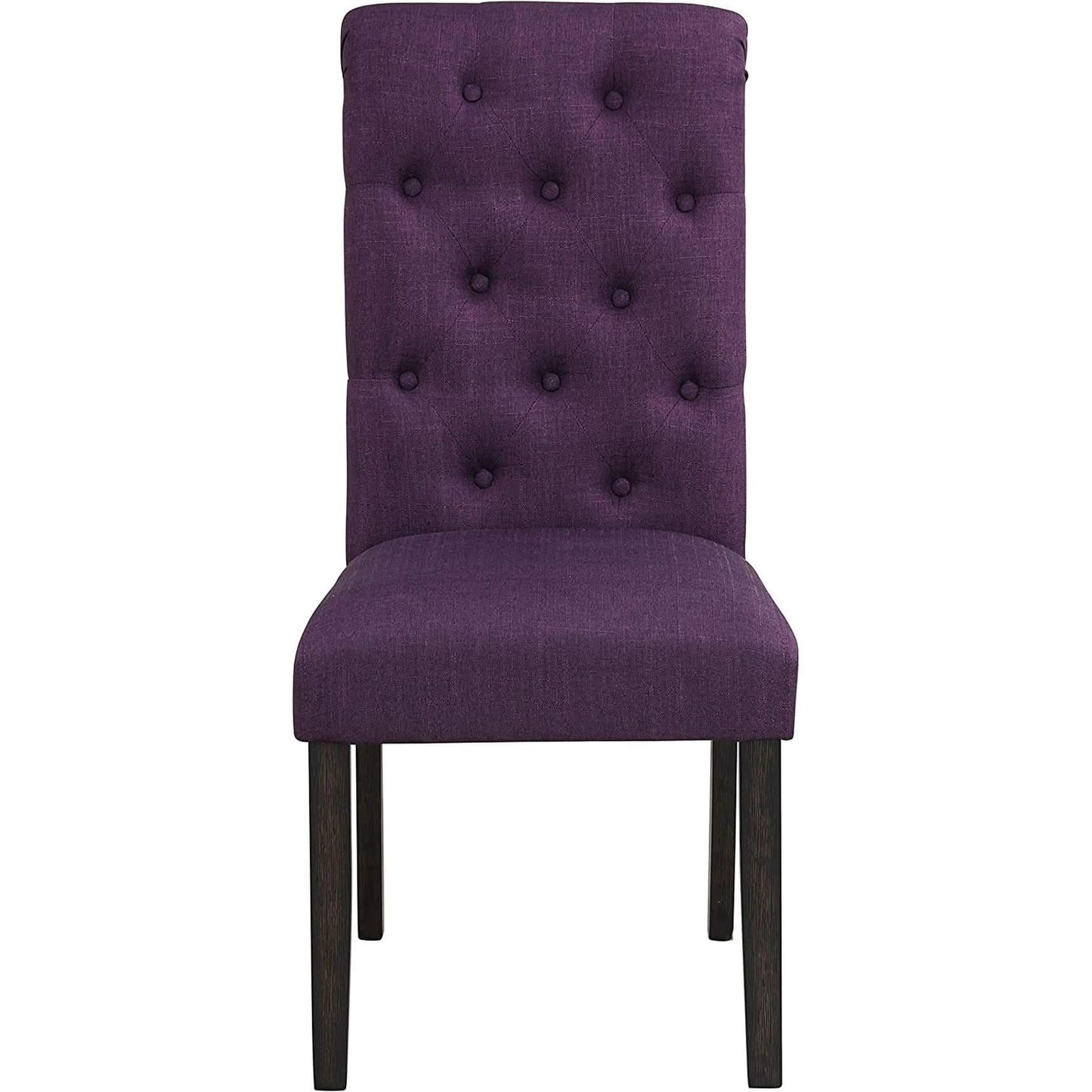 Purple Tufted Dining Chairs Set Of 2 For Dining Room