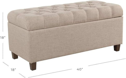 Tufted ExtraLarge Storage Ottoman Bench Hinged Lid