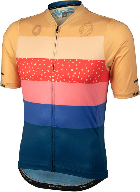 Salsa Team Polytone Men's Jersey - Goldenrod Dark Blue w/ Stripes Large