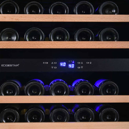 Edgestar Premium 24-Inch 101 Bottle Capacity Built-In Dual Zone Wine Cooler (SAK92835)