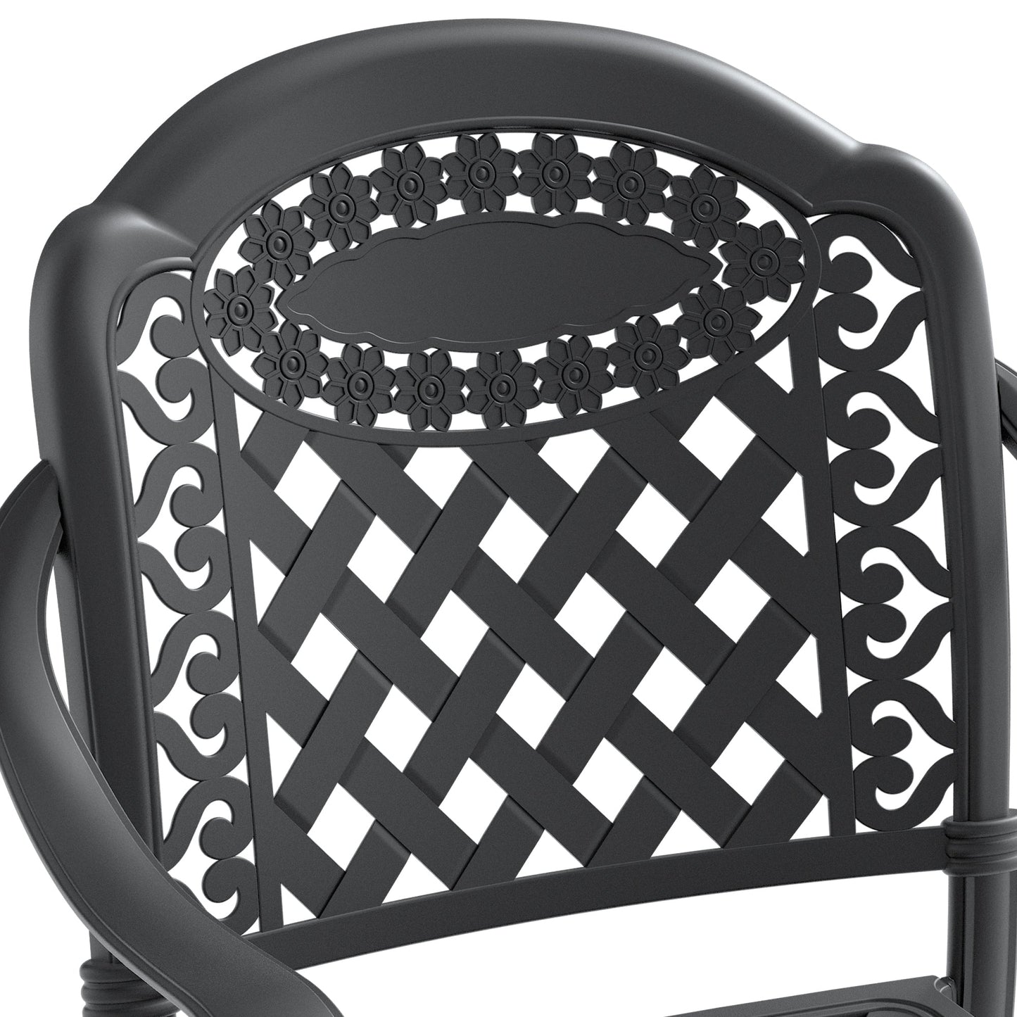 Outdoor Patio Set Cast Aluminum 5 Piece Stackable