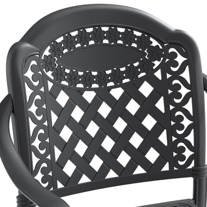 Outdoor Patio Set Cast Aluminum 5 Piece Stackable