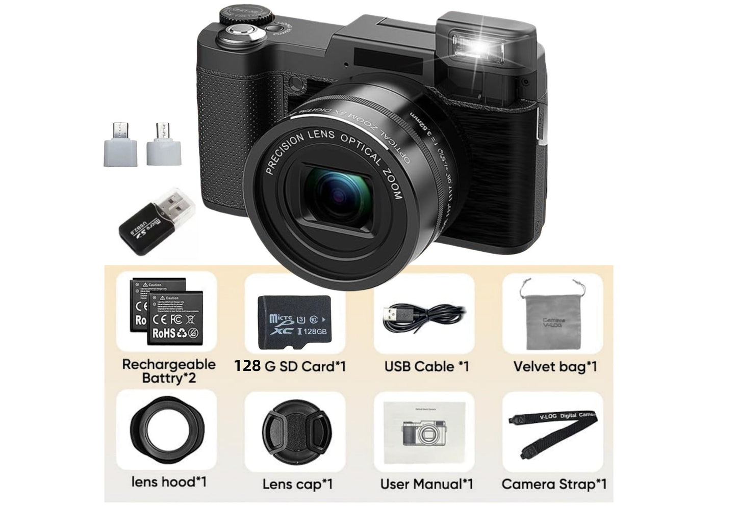 English language Version Of A High definition Digital Camera With 5x Optical Zoom