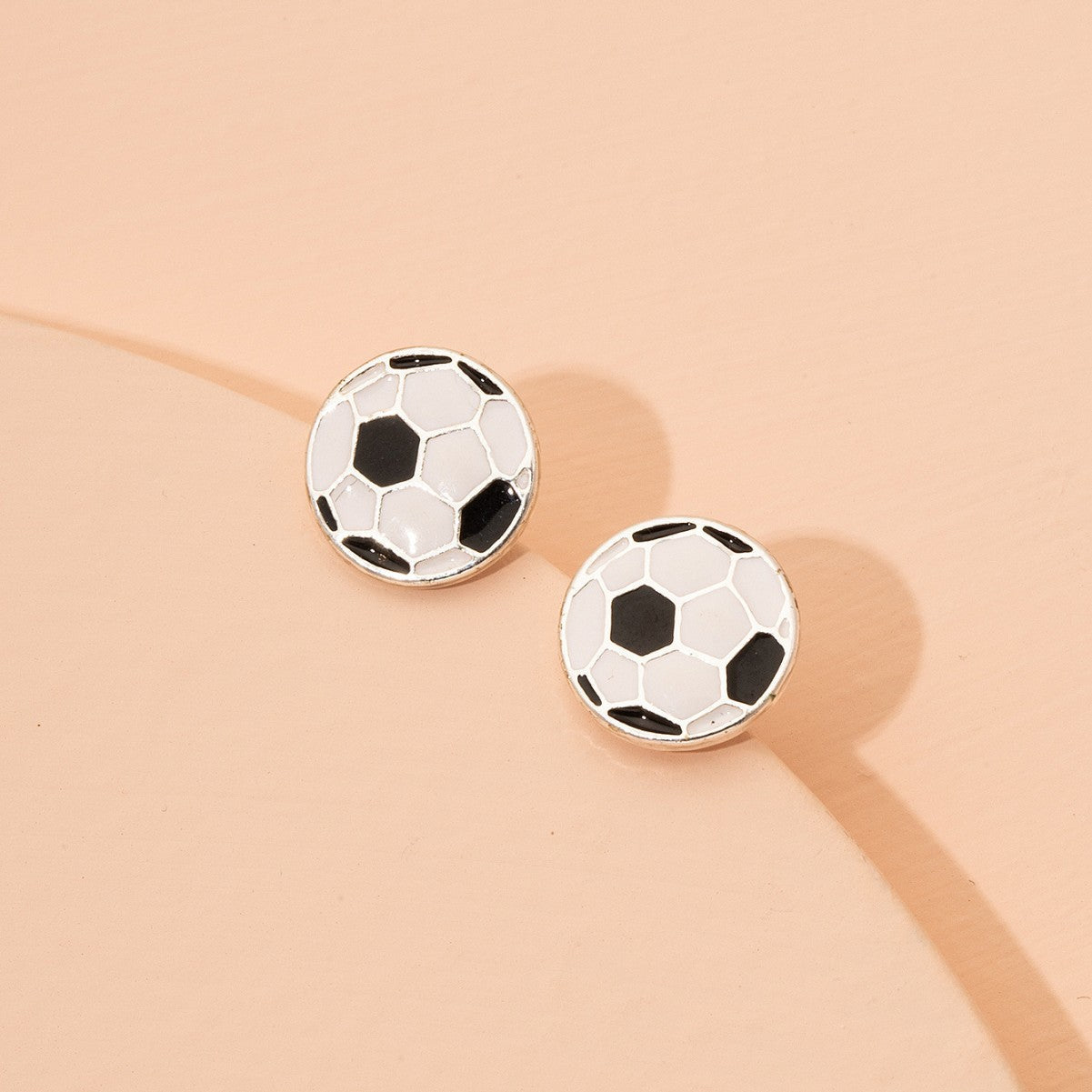 European And American Sports Series Football Ear Studs