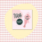 50 PcsPack Square Simple Thank-you Card Coated Paper Business Cards