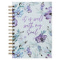 Large Hardcover Journal It Is Well with My Soul Inspirational Wire Bound Notebook W/192 Lined Pages [Hardcover] with Love - Spiral