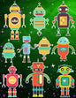 Robots Sticker Album For Boys: 100 Plus Pages For PERMANENT Sticker Collection, Activity Book For Boys - 8.5 by 11 - Paperback