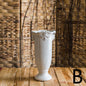 Pedestal Flower Vase Flower Pot Ceramic Glaze Ornament White Porcelain