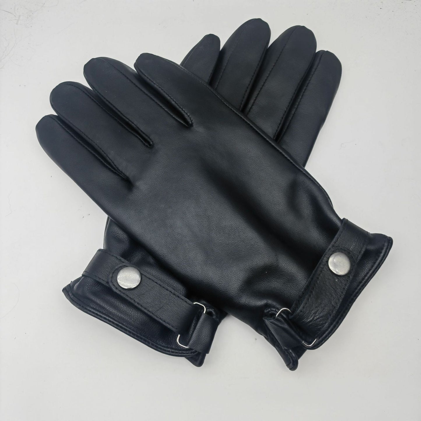 Mens Simple Stylish Waterproof Leather Gloves For Outdoor Cycling