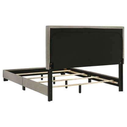 Dorian Fabric Upholstered Full Panel Bed Taupe