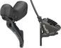 Shimano Tiagra ST-4720/BR-4770 Mechanical Shift/Hydraulic Brake Lever Caliper - Front Flat Mount Finned Resin Pads BLK