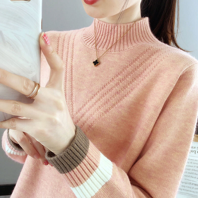 Womens Half-Turtleneck Sweater Base Layer Top For Layering