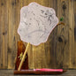 Translucent Silk Chinese Round Hand Fan, Floral Design