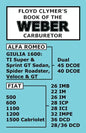 Floyd Clymer's Book of the Weber Carburetor - Paperback