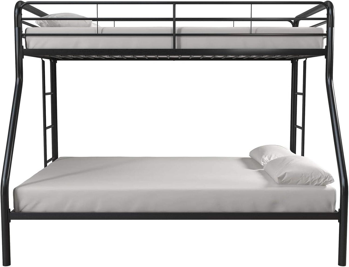 Dusty Metal Bunk Bed Frame Twin Over Full Black Finish