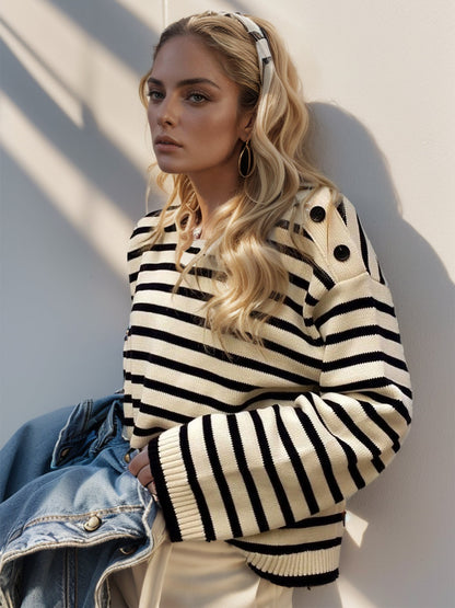 Women's Striped Knit Sweater