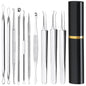 Pimple Popper Tool Kit10 Pcs Professional Blackhead Remover Comedones Extractor for Easy Removal for PimplesBlackheadsZit Removing Facial and Nose Acne Removal Kit with Metal Box (Silver)