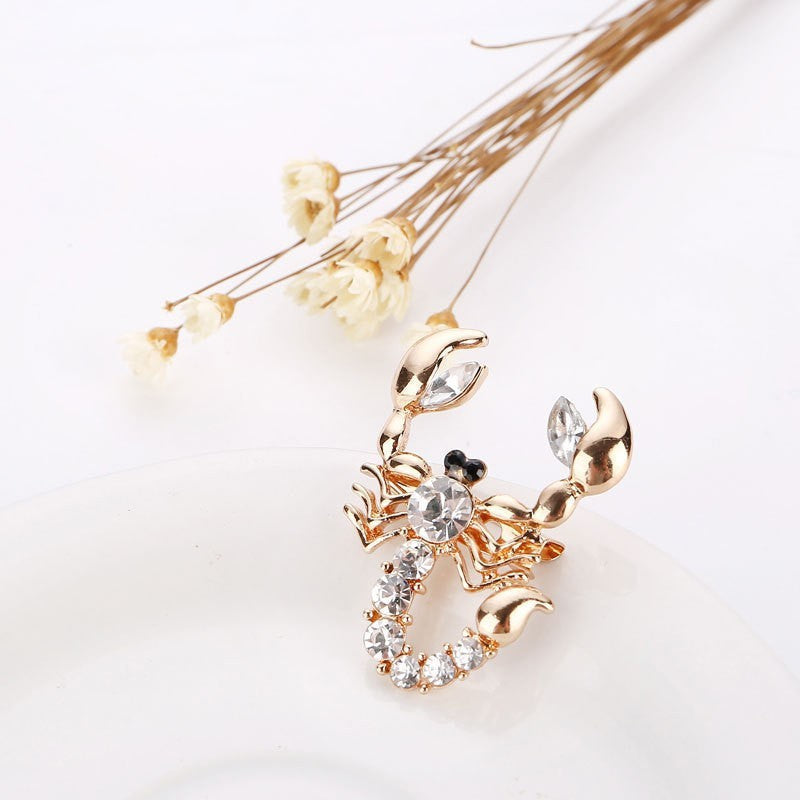 Enamel-dripped Lobster Brooch Accessory For Women