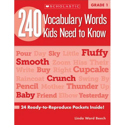 240 Vocabulary Words Kids Need to Know: Grade 1 - Paperback
