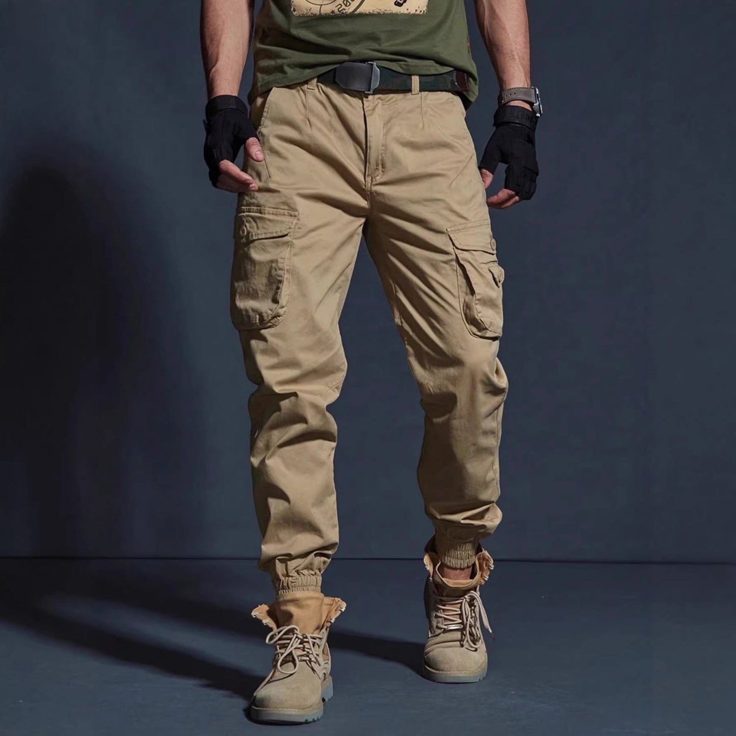 Mens American-style Multi-pocket Outdoor Sports Casual Pants