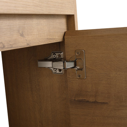 Soft Close Doors Bathroom Vanity With Sink, 16 Inch For Small Bathroom