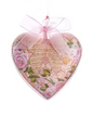 Blush Boho Chic Glass Pink Heart Ornaments -