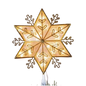 Lighted Snowflake 10" Tree Topper - Gold