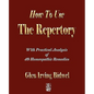 How To Use The Repertory - Paperback