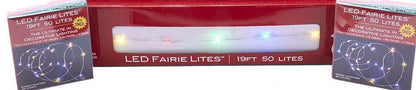 50-Light Battery-Operated LED Fairie Light Set - Multicolor