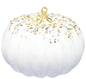 Handblown Glass Harvest Pumpkin with Jewel Accent -