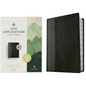 NLT Life Application Study Bible, Third Edition (Leatherlike, Black/Onyx, Indexed, Red Letter) - Imitation Leather