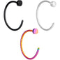 20G 3/8 Rainbow Pack Set of 3 Twisted Nose Hoop Rings
