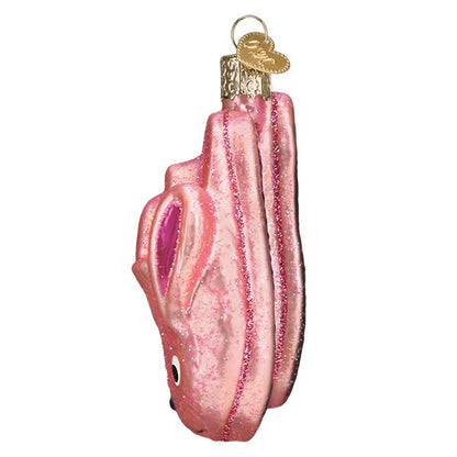 Bunny Slippers Glass Ornament