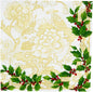 Holly Ceramic Ivory/Gold Luncheon Napkin