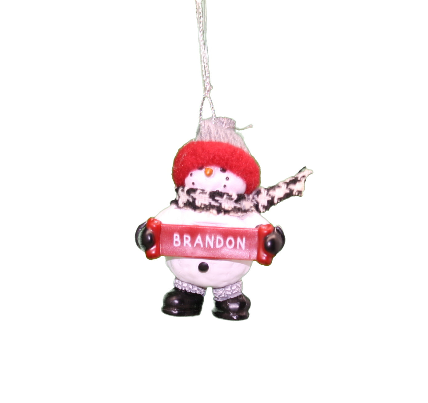 Cozy Snowman Ornament (Letters A - F) -
