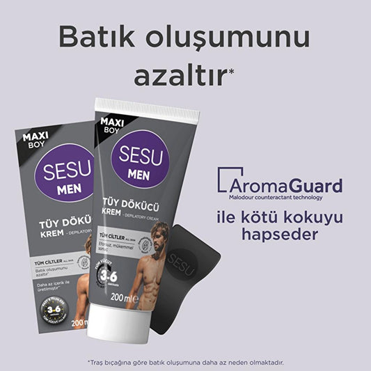 Sesu Men Hair Removal Cream All Skin Types 200 ml