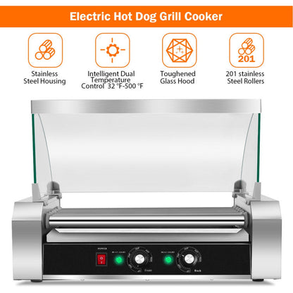 18 Hot Dog 7-Roller Commercial Cooker