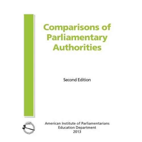 Comparisons of Parliamentary Authorities - Paperback