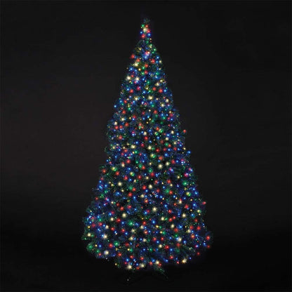 USB powered 750 Superbright LED (63 foot) Green Wire Multifunction Lights with Timer - Multicolor
