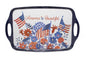 Stars and Stripes Rectangular Serving Tray With Handles